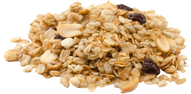 Granola gjord av grodda frön